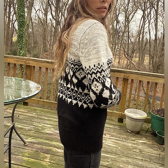 Ralph Lauren intarsia fishermen sweater chunky knit Italian yarn tribal - Picture 3 of 6